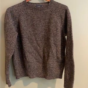 J. Crew Men size M medium grey black white pull over casual crew neck sweater